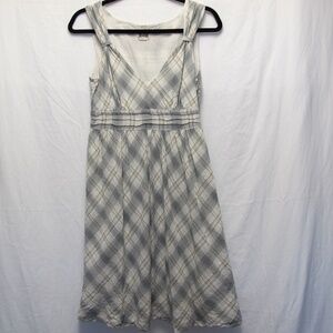 Retro Cotton Plaid Dress